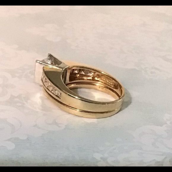 Vintage 14K Yellow Gold Wedding‎ Ring Set 8.62 grams - Picture 9 of 13
